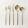 20-Piece Parallel Brushed Champagne Gold Flatware Set -Home Furnishings Store 20PcPrlllBrshdChpGldFltwrSSHF22