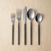 20-Piece Abe Brushed Black Flatware Set -Home Furnishings Store AbeBrshdBlkFlatware20PcSSHS19