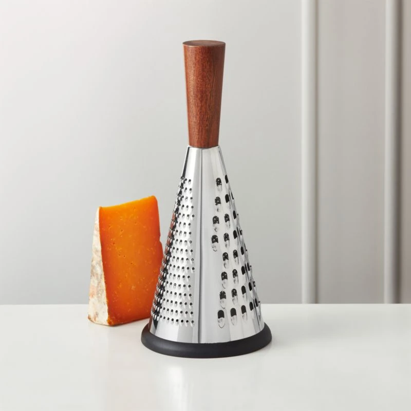 Acacia And Stainless Steel Cone Cheese Grater 4 Acacia And Stainless Steel Cone Cheese Grater - Image 2