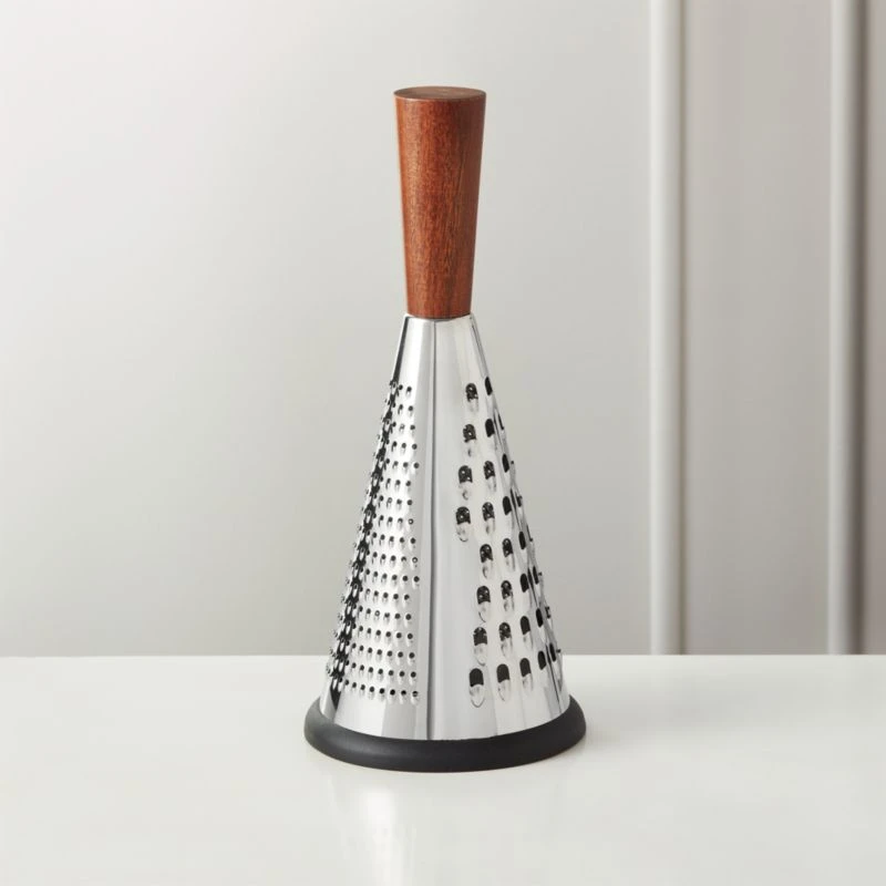 Acacia And Stainless Steel Cone Cheese Grater 3 Acacia And Stainless Steel Cone Cheese Grater