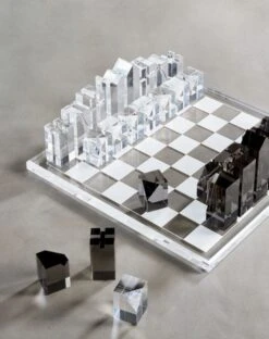 Clear And Smoke Grey Acrylic Chess Set 13 Clear And Smoke Grey Acrylic Chess Set -Home Furnishings Store AcrylicChessSetOC19