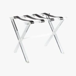 Acrylic And Leather Luggage Rack -Home Furnishings Store AcrylicNLeatherLuggageRackS18