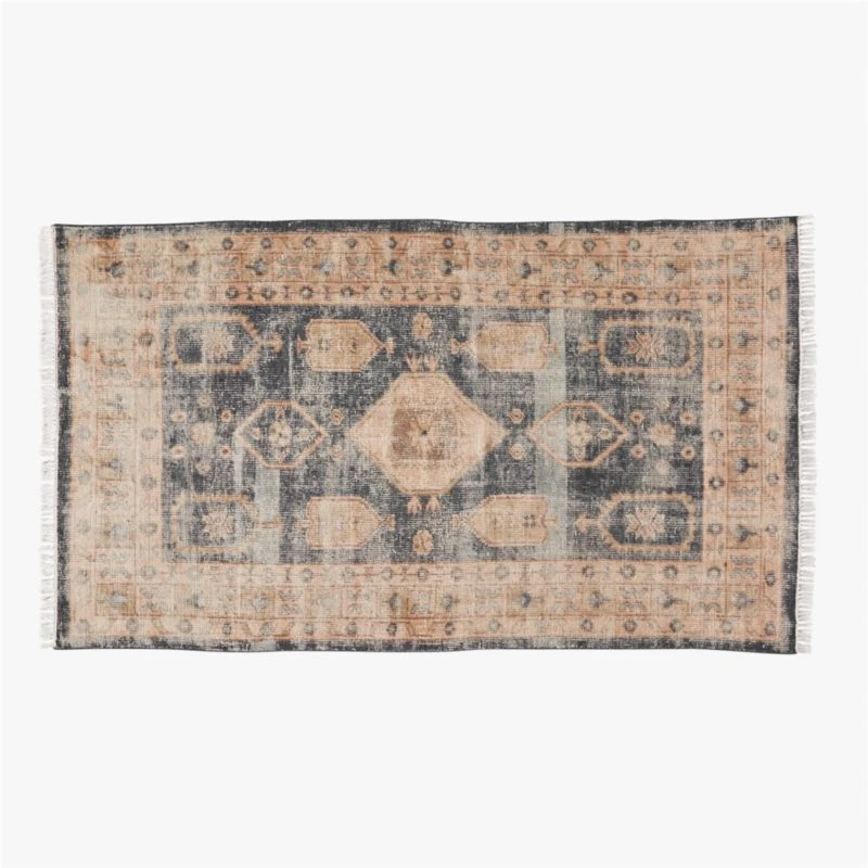 Aracati Navy Blue New Zealand Wool Area Rug 5'x8' 3 Aracati Navy Blue New Zealand Wool Area Rug 5'x8'