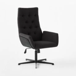 Arzella Charcoal Burl Office Chair -Home Furnishings Store ArzellaChair3QSSF21