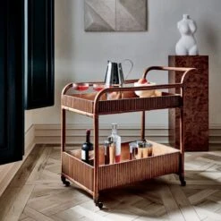 Feliz Rattan Bar Cart -Home Furnishings Store AthenaWallArtBurlWoodPedestalJL21 1x1