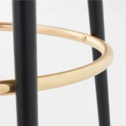 Atlas Black Velvet Counter Stool -Home Furnishings Store AtlasBlkVlvtBarStoolAV2SSF21