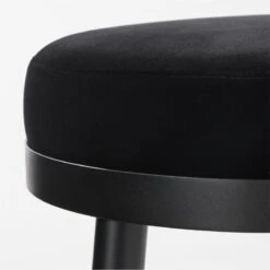 Atlas Black Velvet Counter Stool -Home Furnishings Store AtlasBlkVlvtBarStoolAVSSF21