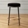 Atlas Black Velvet Counter Stool -Home Furnishings Store AtlasBlkVlvtBarStoolSHF21