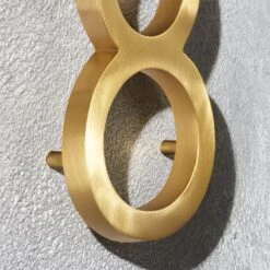 Aurele 6" Brushed Brass House Number 1 -Home Furnishings Store AureleBrshBrs6inHsNmbr8ROF18