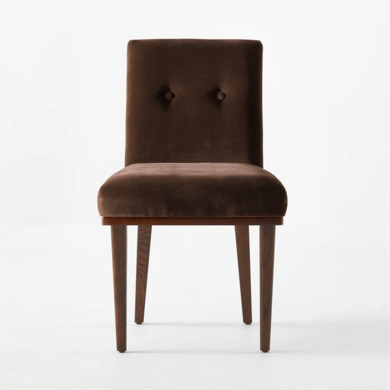 Axel Tufted Mocha Velvet Dining Chair 4 Axel Tufted Mocha Velvet Dining Chair - Image 2