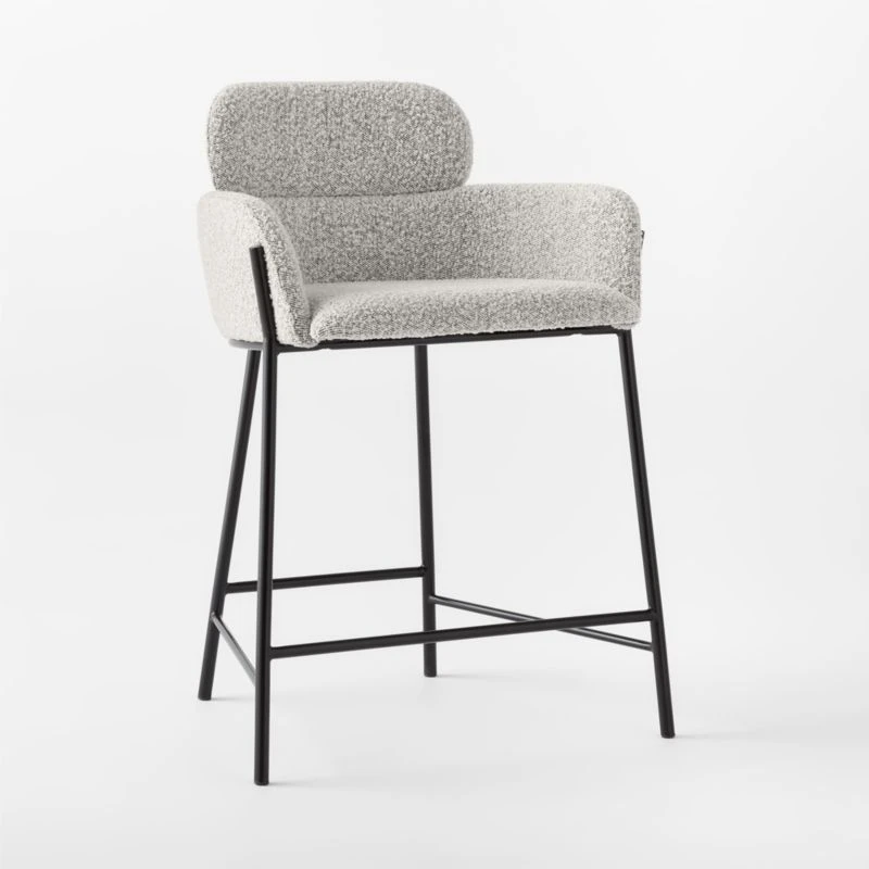 Azalea Boucle Upholstered Counter Stool 5 Azalea Boucle Upholstered Counter Stool - Image 3
