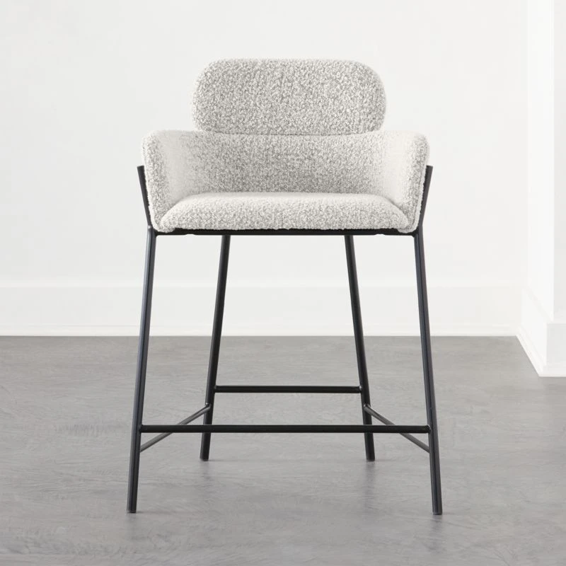 Azalea Boucle Upholstered Counter Stool 3 Azalea Boucle Upholstered Counter Stool