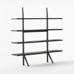 Azzurra Black Metal And Wood Bookshelf -Home Furnishings Store AzzurraBookcase3QSSF22