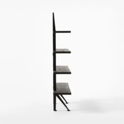 Azzurra Black Metal And Wood Bookshelf -Home Furnishings Store AzzurraBookcaseSDSSF22