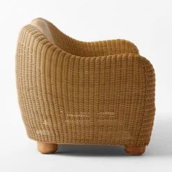 Bacio Natural Rattan Outdoor Sofa With Ivory Sunbrella® Cushions -Home Furnishings Store BacioNatSofaSDSSS23