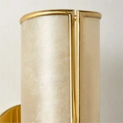Bander Twisted Cream Vellum Wall Sconce Light -Home Furnishings Store BanderVellumWallSconceAV2SHF23
