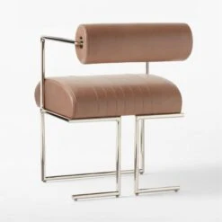 Barber Brown Leather Dining Chair -Home Furnishings Store BarberLeatherChair3QBSSSF23