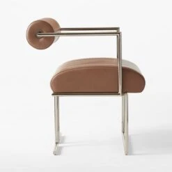 Barber Brown Leather Dining Chair -Home Furnishings Store BarberLeatherChairSDSSSF23