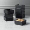 Bento Square Matte Black Mini Bowls -Home Furnishings Store BentoMatteBlkMiniBowS8SHS17