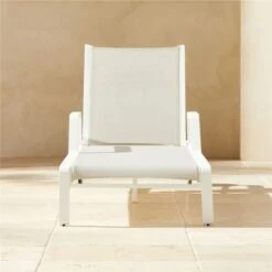 Beppi Ivory Sunbrella® Outdoor Sun Lounger