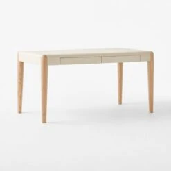 Beto White Shagreen Desk With Drawer -Home Furnishings Store BetoIvoryShagreenDesk3QAVSSF23