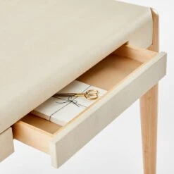 Beto White Shagreen Desk With Drawer -Home Furnishings Store BetoIvoryShagreenDeskAVSSF23