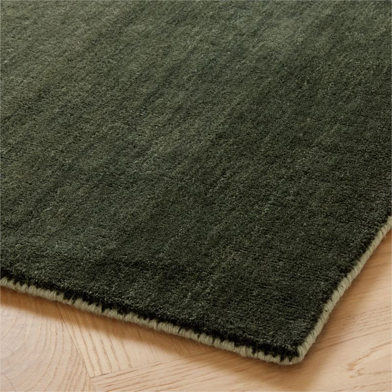 Bicoastal Handwoven Green Ombre Wool Area Rug 5'x8' 5 Bicoastal Handwoven Green Ombre Wool Area Rug 5'x8' - Image 3