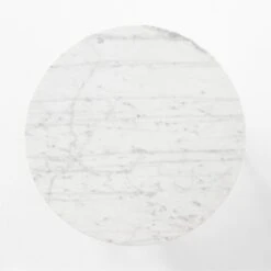 Pavilion Black Metal Outdoor Bistro Table With Marble Top Model 6340 -Home Furnishings Store BistroTableBlackNMarbleTOPSSS23