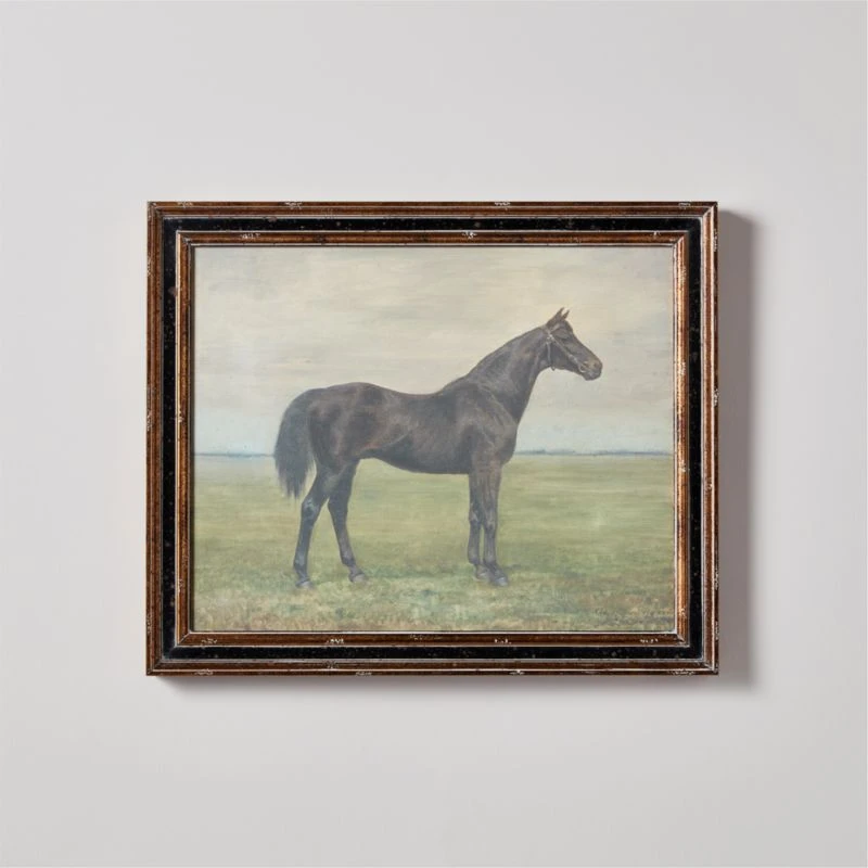 Black Horse' Framed Oil Painting Reproduction 18''x22'' 3 Black Horse' Framed Oil Painting Reproduction 18''x22''