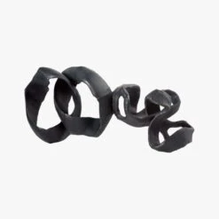 Black Aluminum Ribbon Table Sculpture -Home Furnishings Store BlackRibbonSculptureS20