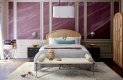 Acrylic And Leather Luggage Rack -Home Furnishings Store BobilaCaneQueenBedWendellOC18