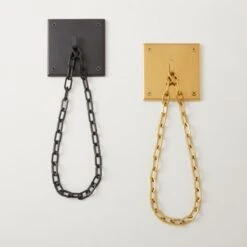 Bolt Polished Brass Chain Curtain Tieback -Home Furnishings Store BoltDrpryTiebackChainGroupFHF21 2