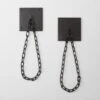 Bolt Matte Black Chain Curtain Tiebacks Set Of 2 1 Bolt Matte Black Chain Curtain Tiebacks Set Of 2 -Home Furnishings Store BoltDrpryTiebackChnBlkS2SHF21