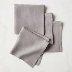 Bolt Grey Linen Napkin Set Of 4