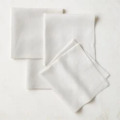 Bolt White Linen Napkin Set Of 4