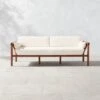 Bonelli Teak Outdoor Sofa With Ivory Sunbrella® Cushions -Home Furnishings Store BonelliSofaSHS23