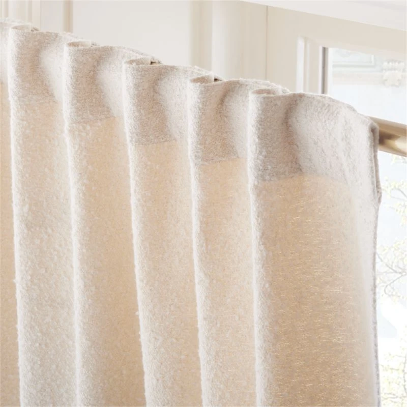 Ivory Boucle Window Curtain Panel 48''x84'' 5 Ivory Boucle Window Curtain Panel 48''x84'' - Image 3