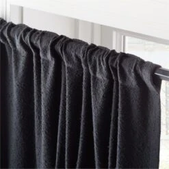 Black Boucle Window Curtain Panel 48''x84'' -Home Furnishings Store BoucleIvryNBlkCrtn96PnlAV2SHF23
