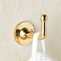 Boule-Inspired Polished Brass Wall Mount Hook -Home Furnishings Store BouleInspiredPlshdBrsHookAVSHF21