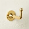 Boule-Inspired Polished Brass Wall Mount Hook 2 Boule-Inspired Polished Brass Wall Mount Hook -Home Furnishings Store BouleInspiredPlshdBrsHookSHF21