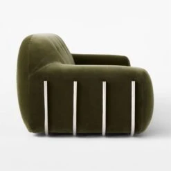 Brace Green Velvet Tufted Sofa -Home Furnishings Store BraceGreenMinkSofaSDSSF22