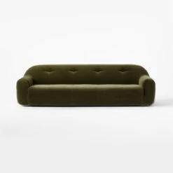 Brace Green Velvet Tufted Sofa -Home Furnishings Store BraceGreenMinkSofaSOSSF22