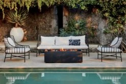 Breton Black Metal Outdoor Sofa -Home Furnishings Store BretonBlackMetalCollectionMR20 2