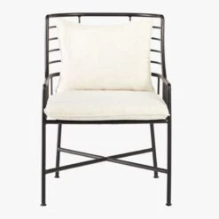 Breton Matte Black Metal Outdoor Dining Chair -Home Furnishings Store BretonDiningChairBlackS18