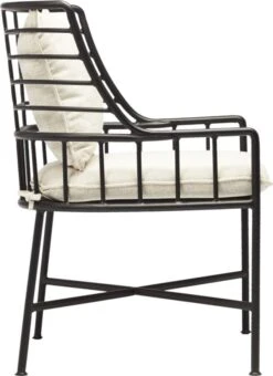 Breton Matte Black Metal Outdoor Dining Chair -Home Furnishings Store BretonDiningChairBlackSDS18
