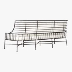 Breton Black Metal Outdoor Sofa -Home Furnishings Store BretonSofa3QBS17