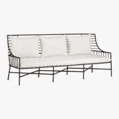 Breton Black Metal Outdoor Sofa -Home Furnishings Store BretonSofa3QS17