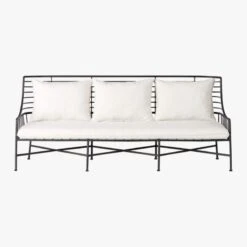Breton Black Metal Outdoor Sofa -Home Furnishings Store BretonSofaS17