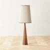 Bruna Walnut Wood And Linen Floor Lamp -Home Furnishings Store BrunaFloorLampROS22