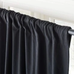 Black Basketweave Blackout Window Curtain Panel 48"x84'' -Home Furnishings Store BsktwvBlkBkoutCrtn96PnlAV2SHF23